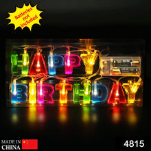 Decoratives Plastic Happy Birthday 13 LED Letter Battery Operated String Lights, Outdoor String Lights (Multicolour)