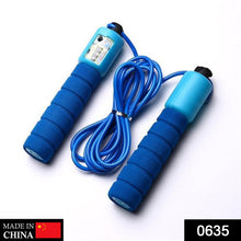 Skipping rope with electronic counter for exercise.