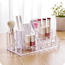 Lipstick organizer box with clear compartments