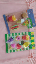 3D Food Fancy & Stylish Colorful Erasers, Mini Eraser Creative Cute Novelty Eraser for Children Different Designs Eraser Set for Return Gift, Birthday Party, School Prize (1 Set / Mix Design & Color)