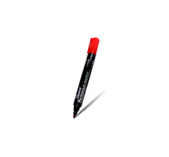 Permanent whiteboard markers in red color