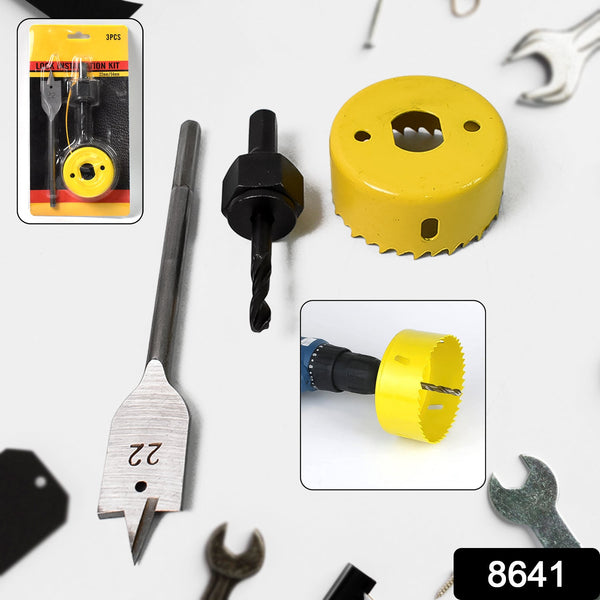 Door Lock Installation (22mmx150mm) Hole Saw Kit (1 Set)